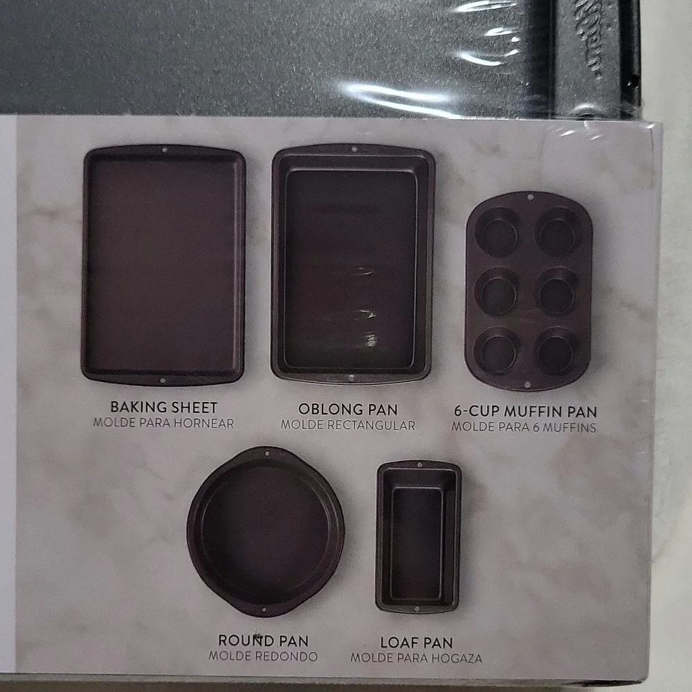 Wilton Bake It Better 5-Piece Bakeware Set - Grey/silver